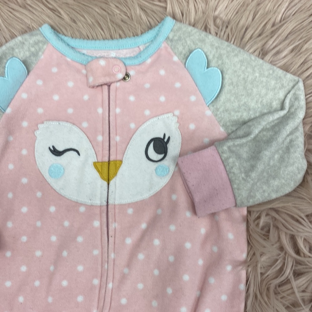 Owl Fleece Sleeper - Picture 2 of 3